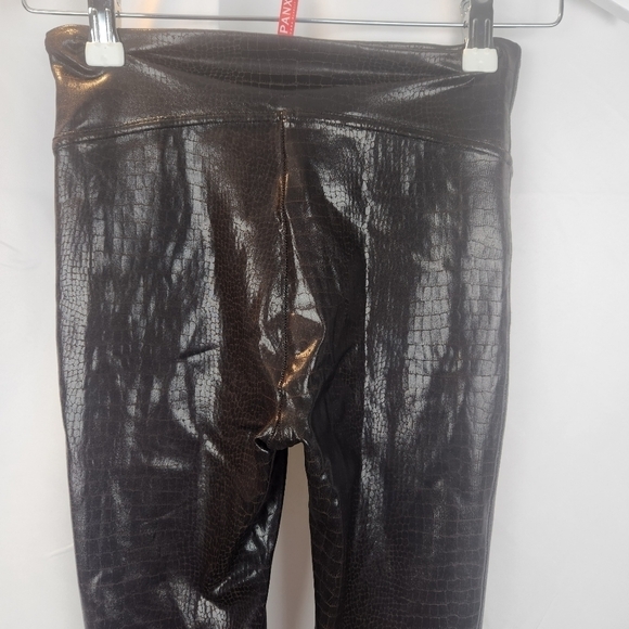 SPANX snake print leggings size XS in EUC very dark brown - Picture 4 of 6